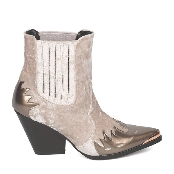 HANNIBAL Velvet Western Cowgirl Boots - Picture 4 of 6